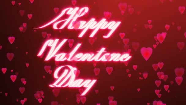 "Happy Valentines Day "L'inscription" Happy Valentines Day "écrit ruban lumineux avec des canaux alpha 