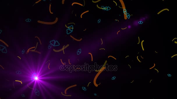 Valentines day abstract background,flying hearts and particles.Loopable. — Stock Video