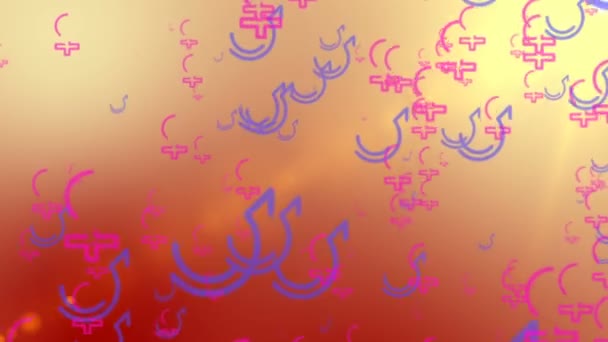 Valentines fond abstrait, coeurs volants et parties.Loopable .