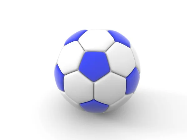 Pelota de fútbol. Objeto aislado sobre fondo blanco. 3d renderizar — Foto de Stock