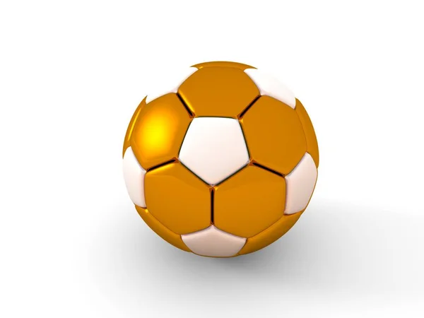 Футбольный мяч. Изолированный объект на белом фоне. 3D рендеринг — стоковое фото