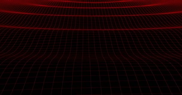 Waves on a grid, abstract background , alpha channel — Stock Video