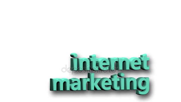 Valores de animação relacionados com o marketing na internet — Vídeo de Stock