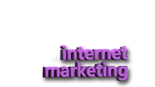 Animation values related to internet marketing — Stock Video