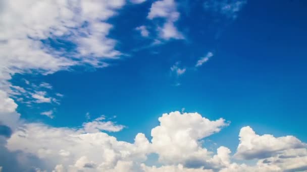 Avión volar por día soleado cielo azul . — Vídeo de stock