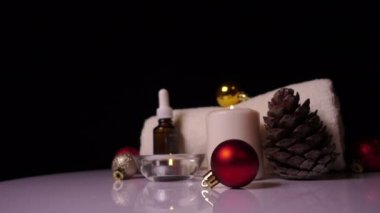 Deniz tuz fırçalama ve çiçek, banyo Spa natürmort