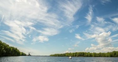 Bulutların üstünde yaz, zaman süresi geçerse nehre hareketi