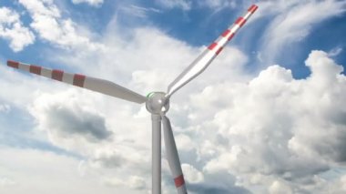 Rüzgar jeneratörü çerçevede bir güzel bulutlar, enerji kaynakları, bulutlar zaman tur alternatif yöntemler kullanarak kavramı