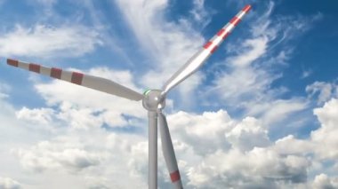 Rüzgar jeneratörü çerçevede bir güzel bulutlar, enerji kaynakları, bulutlar zaman tur alternatif yöntemler kullanarak kavramı