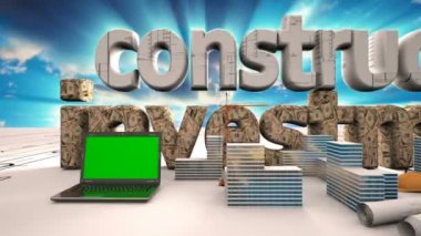 İnşaat, konut microdistrict bir bulut zaman atlamalı, inşaat sektöründe kavramı arka planda inşaatı unsurları