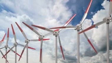 Rüzgar jeneratörü çerçevede bir güzel bulutlar, enerji kaynakları, bulutlar zaman tur alternatif yöntemler kullanarak kavramı