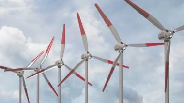 Rüzgar jeneratörü çerçevede bir güzel bulutlar, enerji kaynakları, bulutlar zaman tur alternatif yöntemler kullanarak kavramı