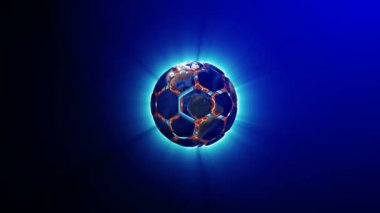 Futbol topu alan,, haritalar ve dokular Nasa tarafından sağlanan bir gezegen şeklinde,