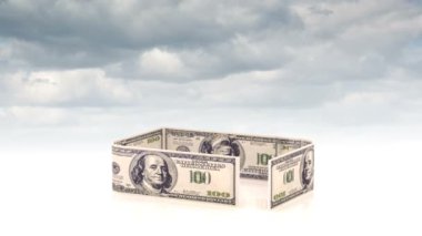 Ev nakit faturaları, inşaat, inşaat, chromakey, masraflarını para yatırım kavramı oluşur alfa kanalı