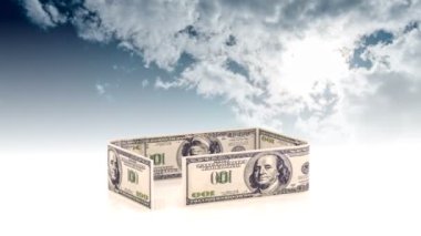 Ev nakit faturaları, inşaat, inşaat, chromakey, masraflarını para yatırım kavramı oluşur alfa kanalı