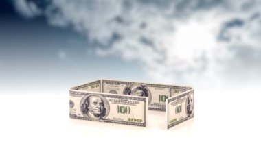 Ev nakit faturaları, inşaat, inşaat, chromakey, masraflarını para yatırım kavramı oluşur alfa kanalı