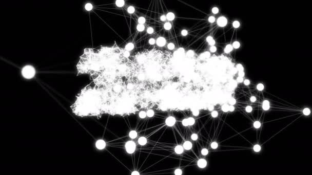 Résumé Plexus Animation Arrière-plan avec Texte 2020, canal alpa 