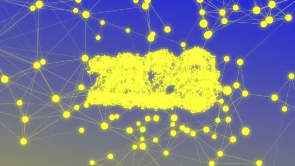 Résumé Plexus Animation Arrière-plan avec Texte 2020 