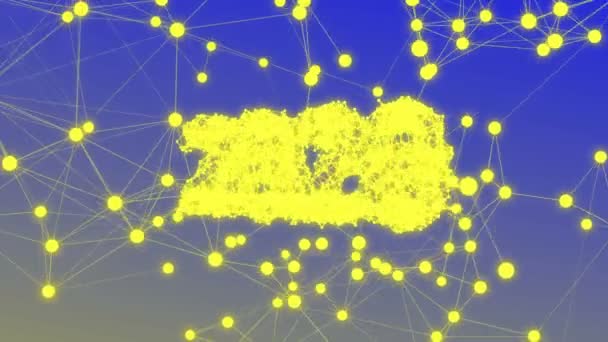 Résumé Plexus Animation Arrière-plan avec Texte 2020 