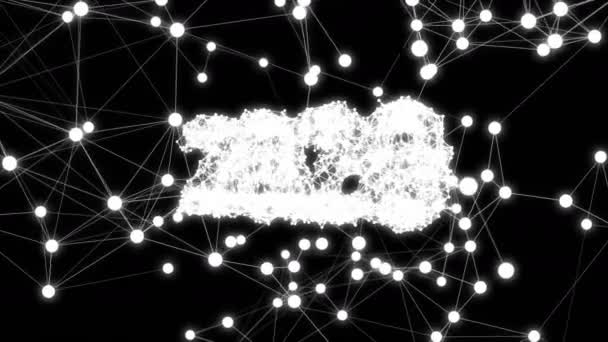 Résumé Plexus Animation Arrière-plan avec Texte 2020 