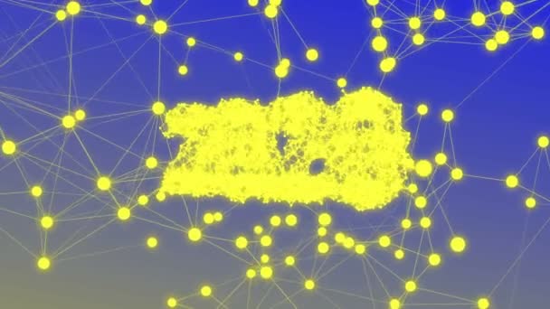 Résumé Plexus Animation Arrière-plan avec Texte 2020 