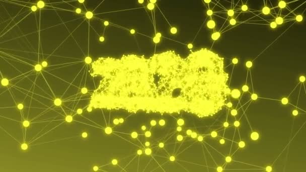 Résumé Plexus Animation Arrière-plan avec Texte 2020 