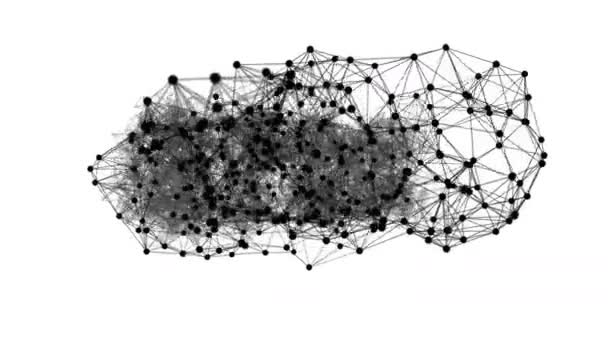 Antecedentes de animación de plexo abstracto con texto 2020-2019 — Vídeo de stock