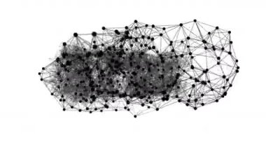 Metin 2020-2019 ile Soyut Plexus Animasyon Arkaplanı