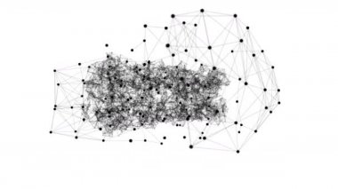 Metin 2020 ile soyut Plexus Animasyon Arkaplanı, alfa kanal