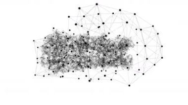 Metin 2020 ile soyut Plexus Animasyon Arkaplanı, alfa kanal