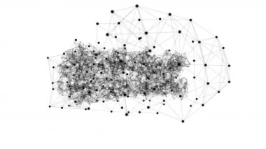 Metin 2020 ile soyut Plexus Animasyon Arkaplanı, alfa kanal