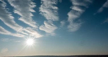 beautiful cloud space weather beautiful blue sky glow cloud background. Sky 4K clouds weather nature cloud blue Blue sky with clouds 4K sun Time lapse clouds 4k rolling puffy cloud movie