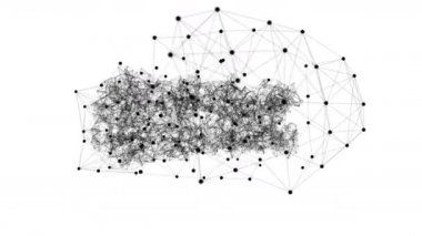 Metin 2020 ile soyut Plexus Animasyon Arkaplanı, alfa kanal