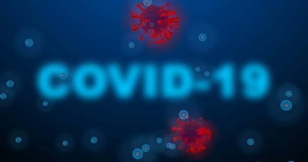Coronavirus 2019-ncov neumonía sangre medicina Concepto de Coronavirus. Renderizado 3D — Vídeo de stock