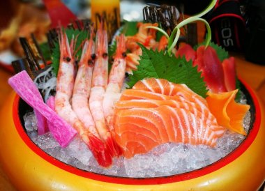 lezzetli sashimi seti