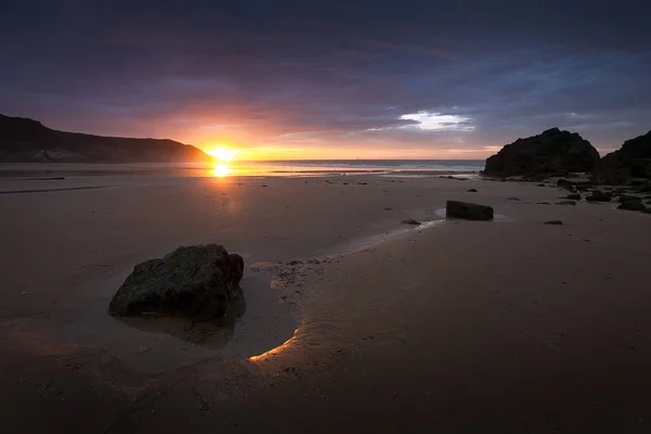 Alba di Caswell Bay — Foto Stock