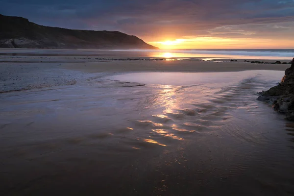 Ruscello della spiaggia di Caswell Bay — Foto Stock