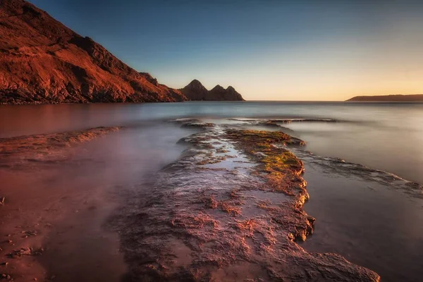 Tre klippor Bay Gower — Stockfoto