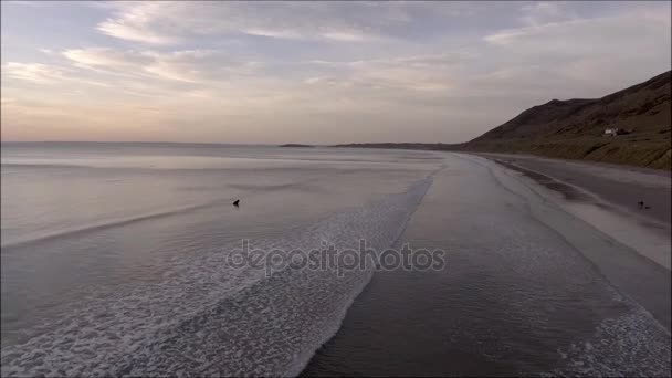 Rhossili Bay Swansea — Stockvideo