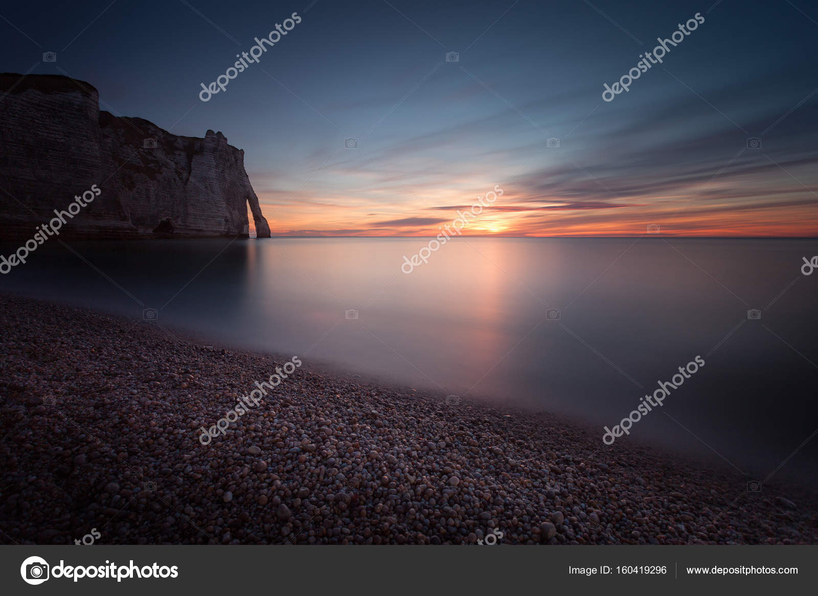 Coucher De Soleil à Etretat Photographie Canonfodder