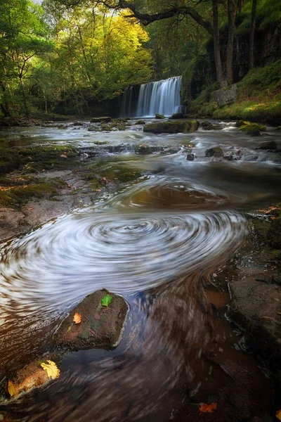 Sgwd Ddwli Uchaf vattenfall södra Wales — Stockfoto