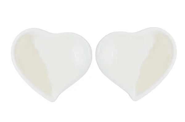 Herzförmige Tasse Auf Weißem Hintergrund — Stockfoto