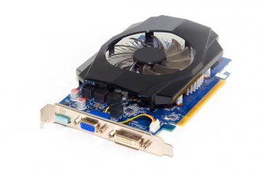 Beyaz bir arka planda, Pc donanım ekran kartı