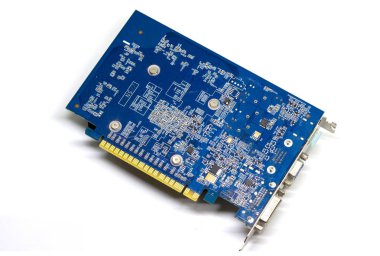 Beyaz bir arka planda, Pc donanım ekran kartı
