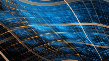 Soyut teknolojik altyapı. Sanatsal fraktal tasarım iş, bilim, eğitim ve teknoloji projeleri ile kullanmak için. Yaratıcı kavramı serisi.