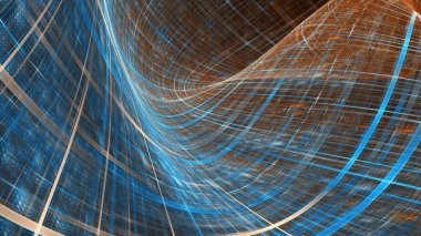 Soyut teknolojik altyapı. Sanatsal fraktal tasarım iş, bilim, eğitim ve teknoloji projeleri ile kullanmak için. Yaratıcı kavramı serisi.