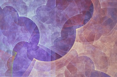 Soyut fraktal arka plan. Pastel renklerde soyut resim gibi bir mağara görüntüler izlendi. Dokulu görüntü gül, mavi, camgöbeği, kırmızı renklerde. Yaratıcı tasarım için.