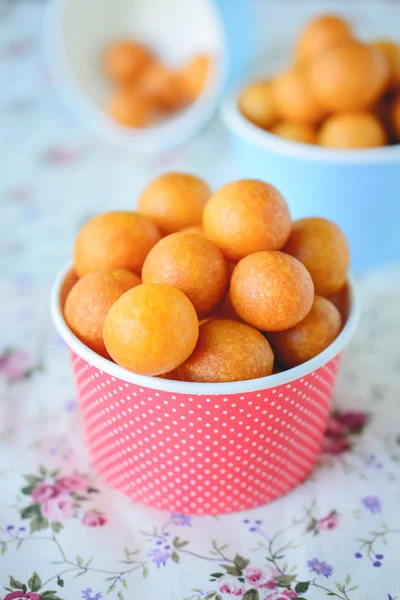 Renkli Tay tatlı, tatlı patates topları, kızarmış patates top 