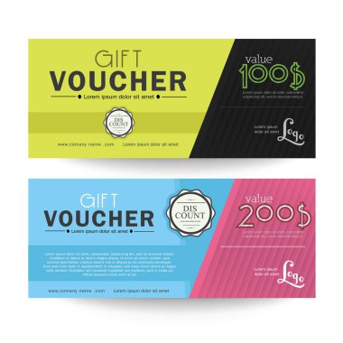 Hediye çeki Premier renk indirim çeki şablonu