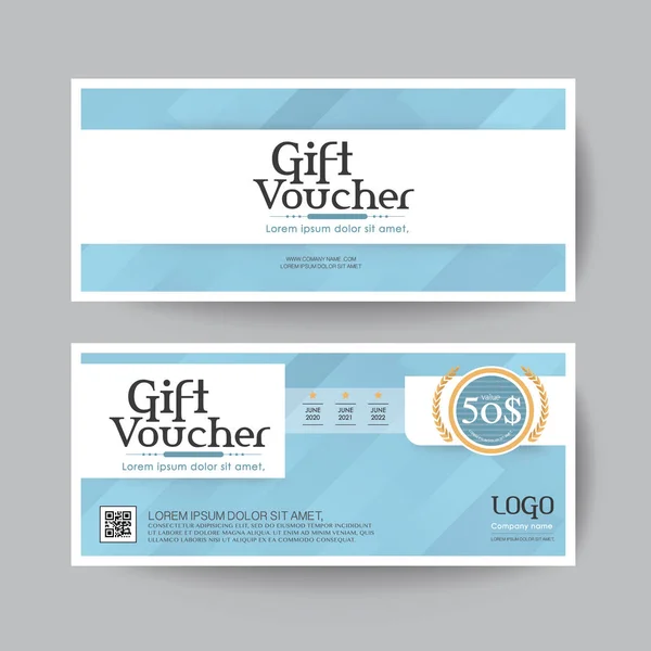 Gift Voucher Premier Color Discount Voucher Template — Stock Vector